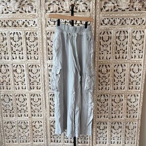 Free People Light Gray Cargo Pants